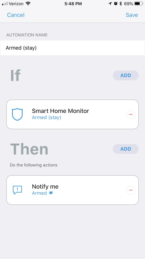 SmartThins app Rule Creation SmartThins app Rule Creation