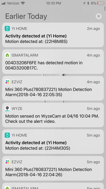 Wyze Cam 2, Spot, Yi Home, And Ezviz Mini 360 Plus app Push Notifications Wyze Cam 2, Spot, Yi Home, And Ezviz Mini 360 Plus app Push Notifications