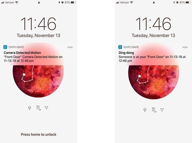 Simplisafe mobile app notifications. Simplisafe mobile app notifications.