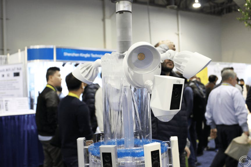 Ring Floodlight Cam at CES. Ring Floodlight Cam at CES.