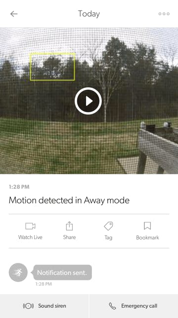 Canary app Motion notification. Canary app Motion notification.