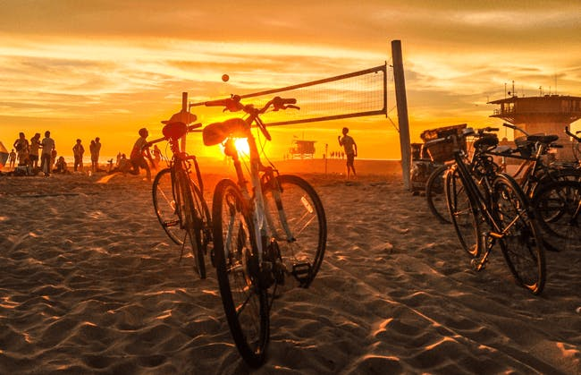 Sunset at California beach. Sunset at California beach.
