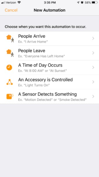 Adding new automation on Homecam app. Adding new automation on Homecam app.