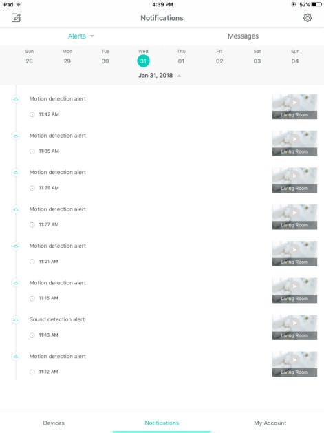Wyze mobile app Event Video History Wyze mobile app Event Video History
