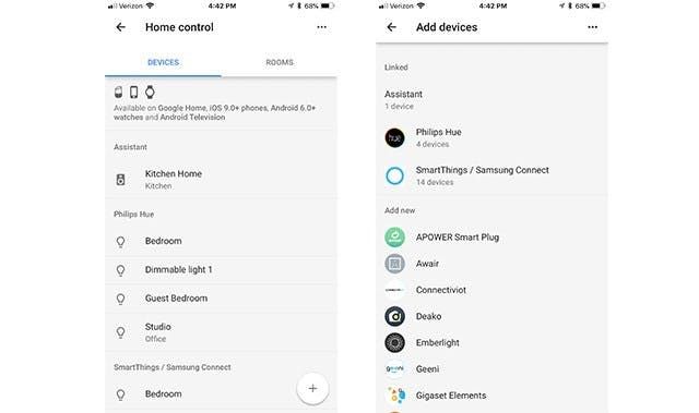 Google Home mobile app Google Home mobile app