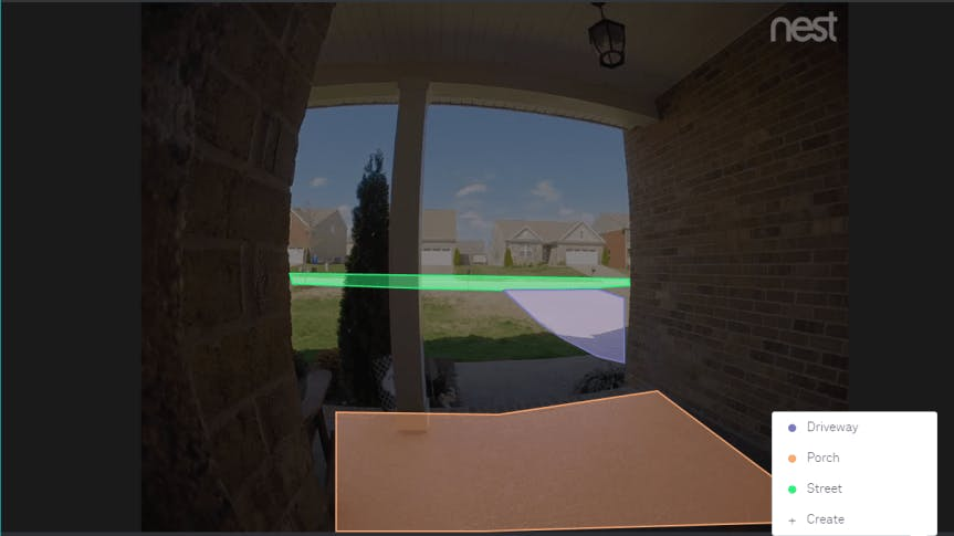 Nest Motion Zones feature Nest Motion Zones feature