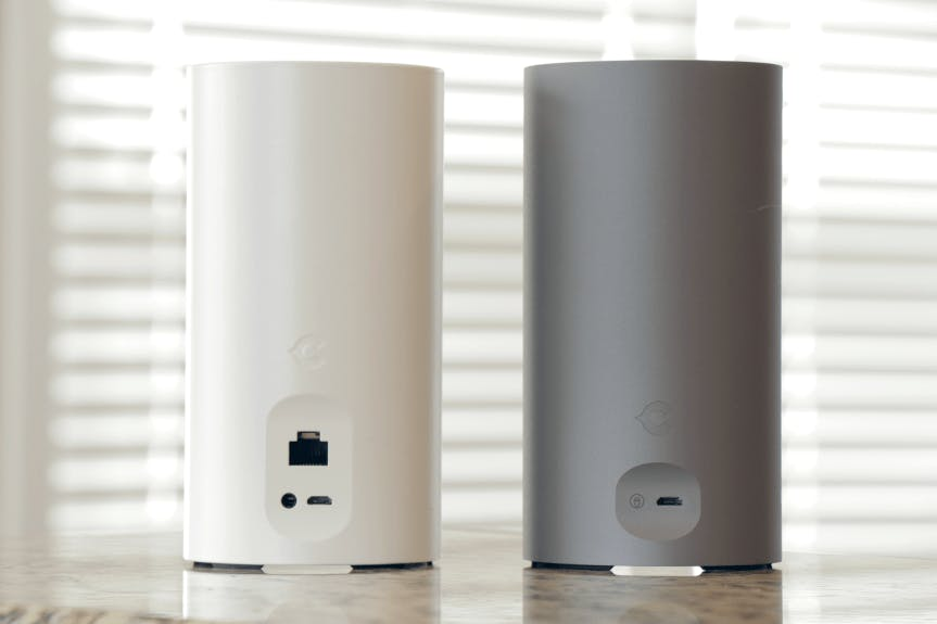 Canary All-in-One and Canary View Cam back view. Canary All-in-One and Canary View Cam back view.