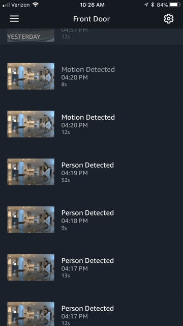 Cloud Cam Motion vs. Person detection. Cloud Cam Motion vs. Person detection.