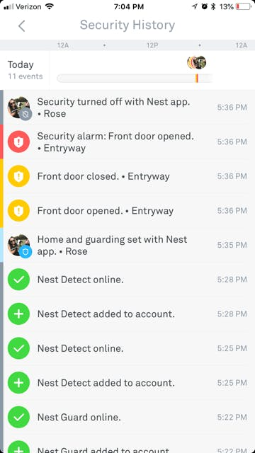 Nest mobile app Security History. Nest mobile app Security History.