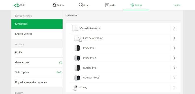 Arlo web app Arlo web app