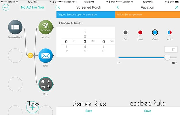 Creating a rule on Stringify that will tell ecobee to turn off the AC. Creating a rule on Stringify that will tell ecobee to turn off the AC.