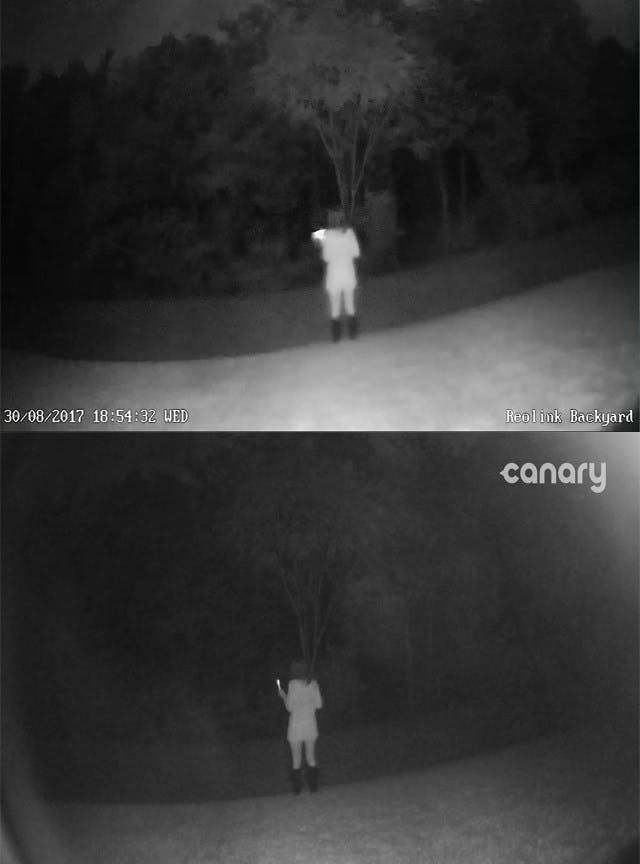 Canary Flex vs. Reolink Argus night vision compared. Canary Flex vs. Reolink Argus night vision compared.