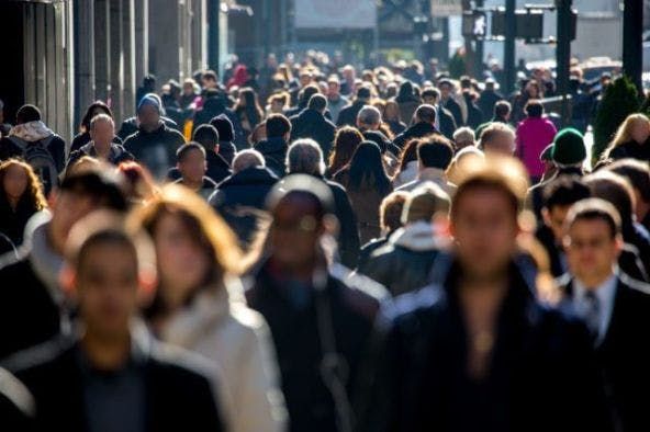 Crowd of people. Crowd of people.