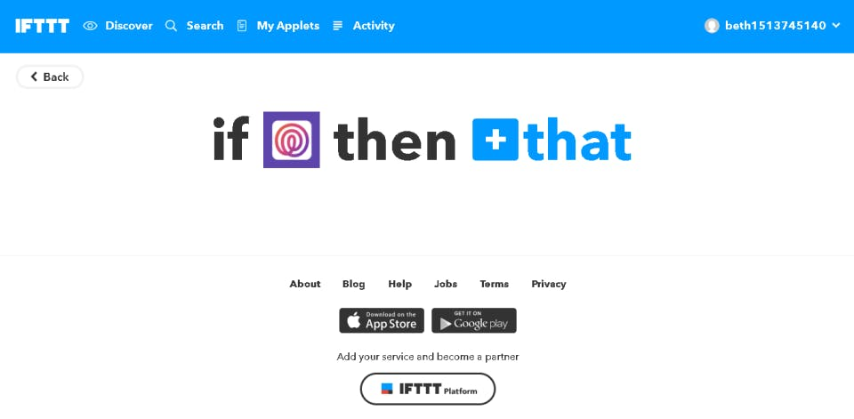 IFTTT Applet Creation IFTTT Applet Creation