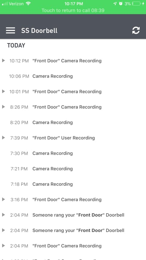 Simplisafe Video Doorbell app privacy shutter feature. Simplisafe Video Doorbell app privacy shutter feature.