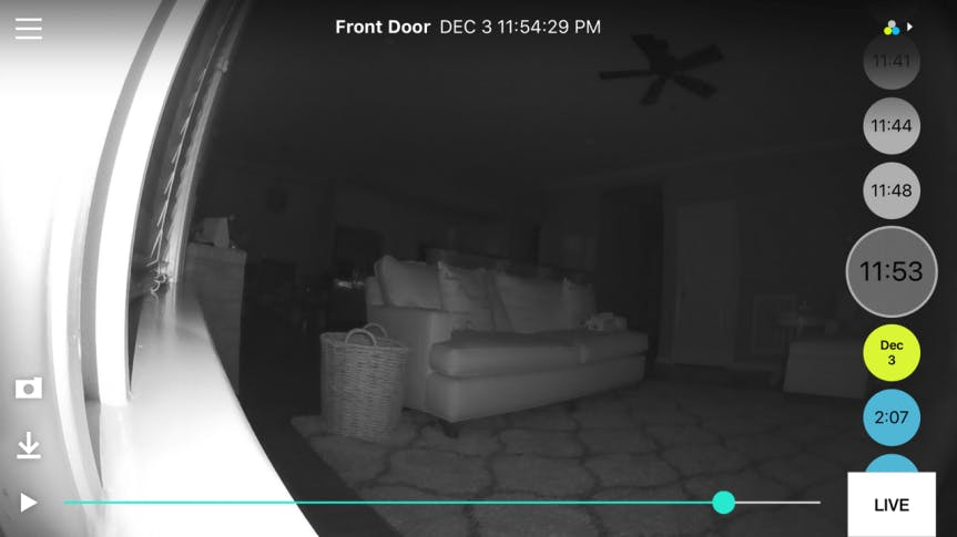 Logi Circle snapshot at night. Logi Circle snapshot at night.