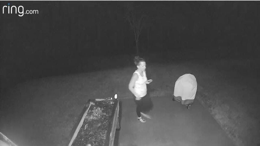 Ring Spotlight infrared night vision. Ring Spotlight infrared night vision.