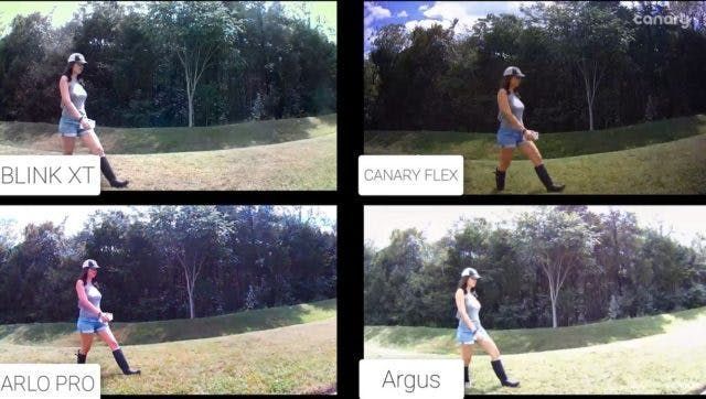 Blink XT vs. Canary Flex vs. Arlo Pro vs. Argus video quality compared. Blink XT vs. Canary Flex vs. Arlo Pro vs. Argus video quality compared.
