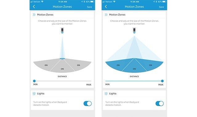 Ring Spotlight app Motion Zones feature. Ring Spotlight app Motion Zones feature.