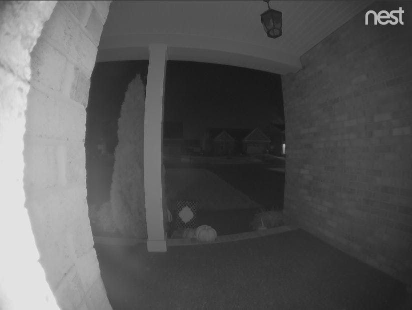 Nest Hello Video doorbell night vision. Nest Hello Video doorbell night vision.